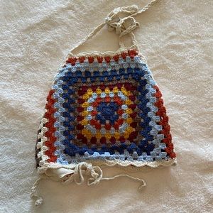 FOREVER 21 Crochet Halter Crop Top